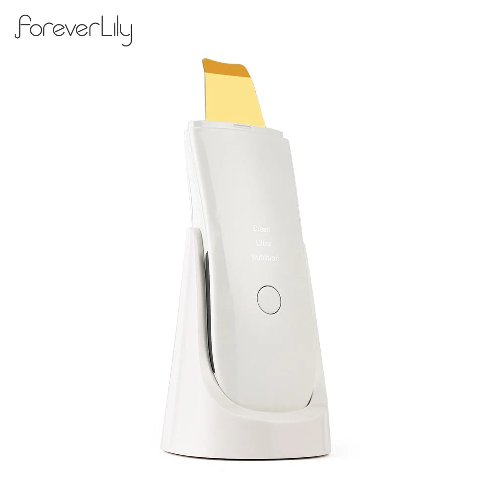 Ultrasonic Skin Scrubber | Nano Mist Deep Pore Cleansing Device (White) Scrubs Treatments Tidesmit