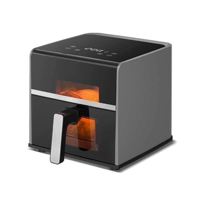 6L Large Capacity Visible Air Fryer Household Multifunctional Electric Oven White Cooking Machine For Chips Baking  Preparation