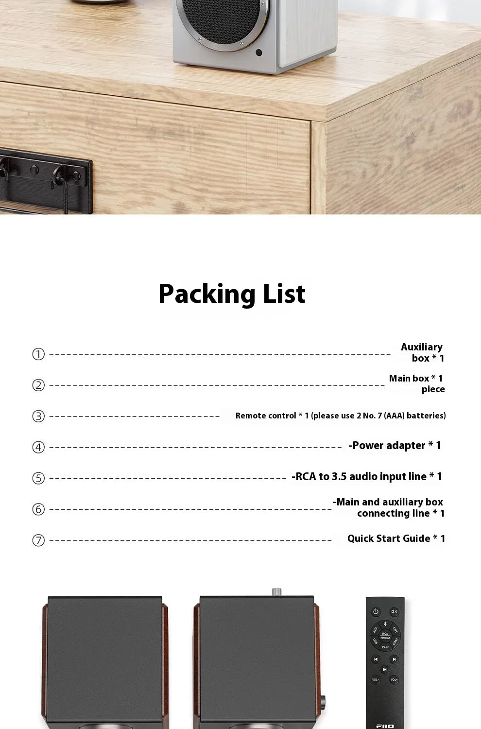 FiiO SA1 Active Speaker Desktop Bluetooth Speaker HIFI Sound Quality 31 Segment High-precision Lossless Customize PEQ LDAC APP