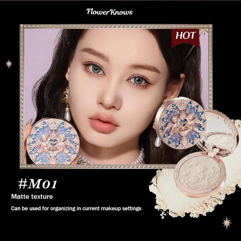 Tidesmit Flower Knows Little Angel relief highlighter palette shade detail view for face makeup contouring