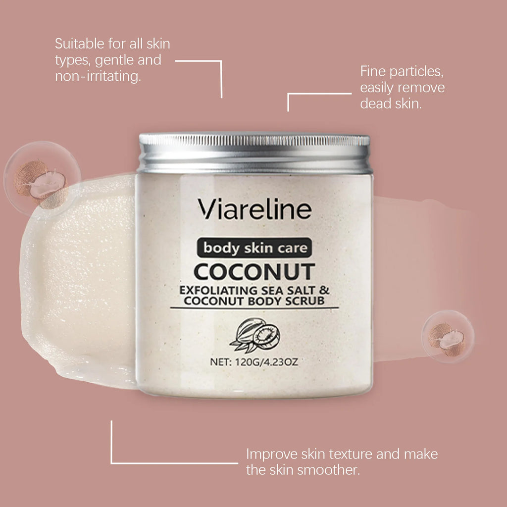 Sea Salt Body Scrub Coconut Scented Exfoliating Care - Tidesmit Scrubs Treatments Tidesmit