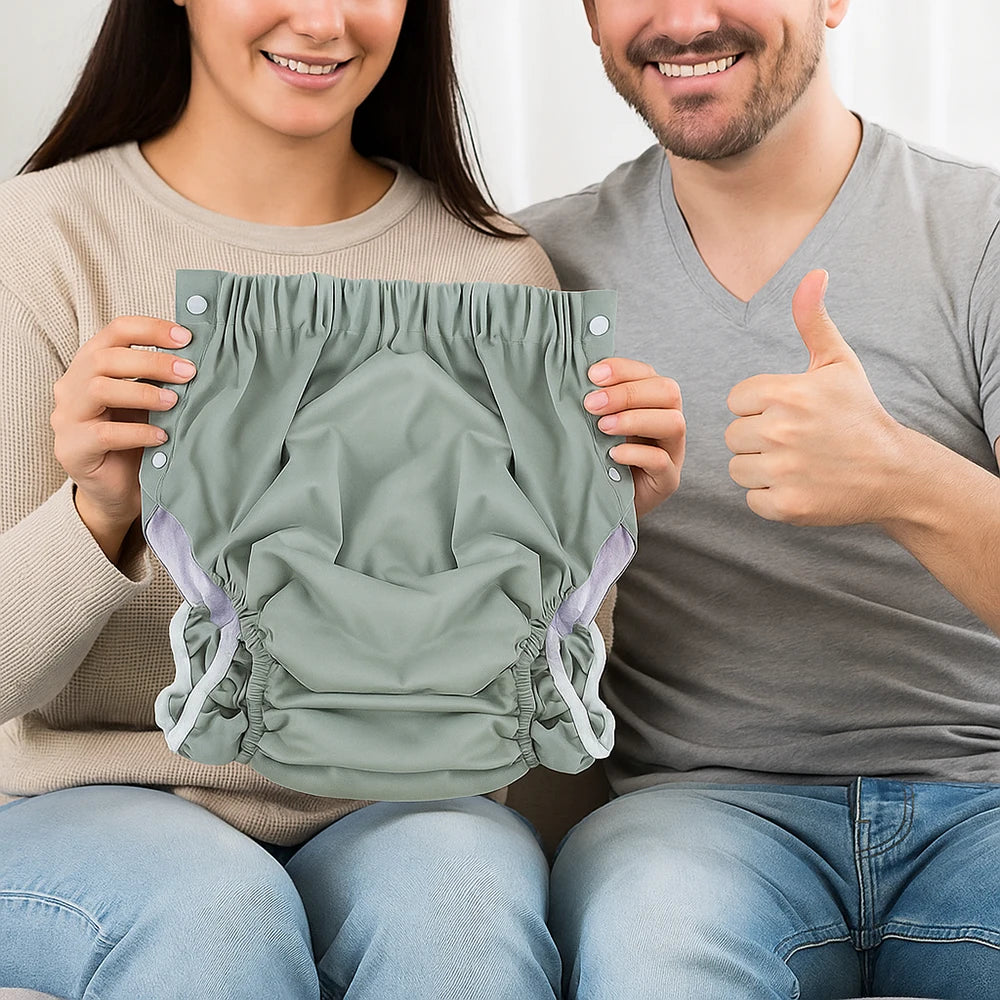 1pc Cooling Liner Reusable Underwear Washable Reusble Cloth Nappies Inner Opening Design Adult Cloth Diapers for Summer