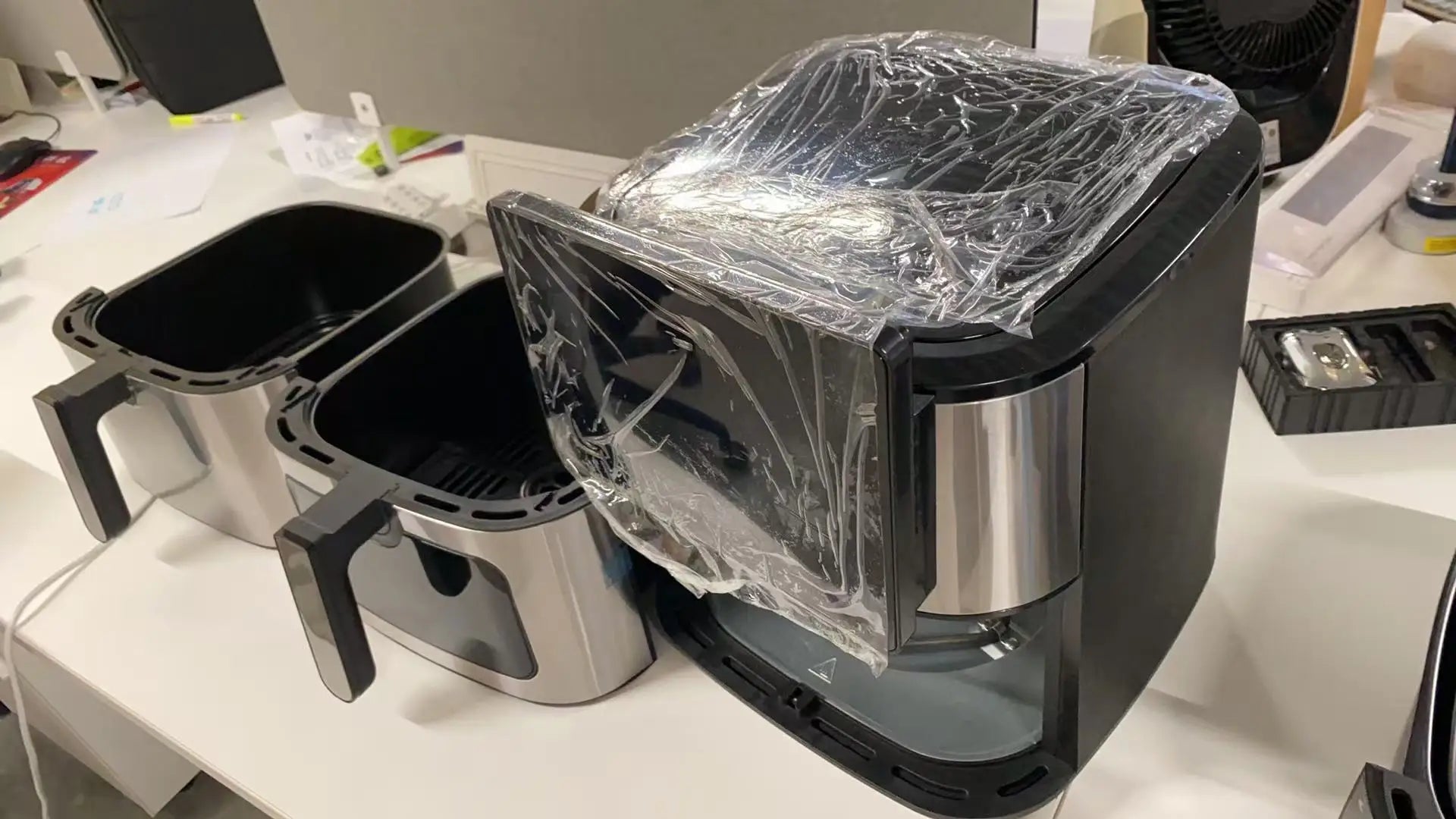 Factory Portable  Electric Multifunction Fully Automatic Stainless Steel  Smart Square  air Fryer Oven, 10L Large Capacity 1800W