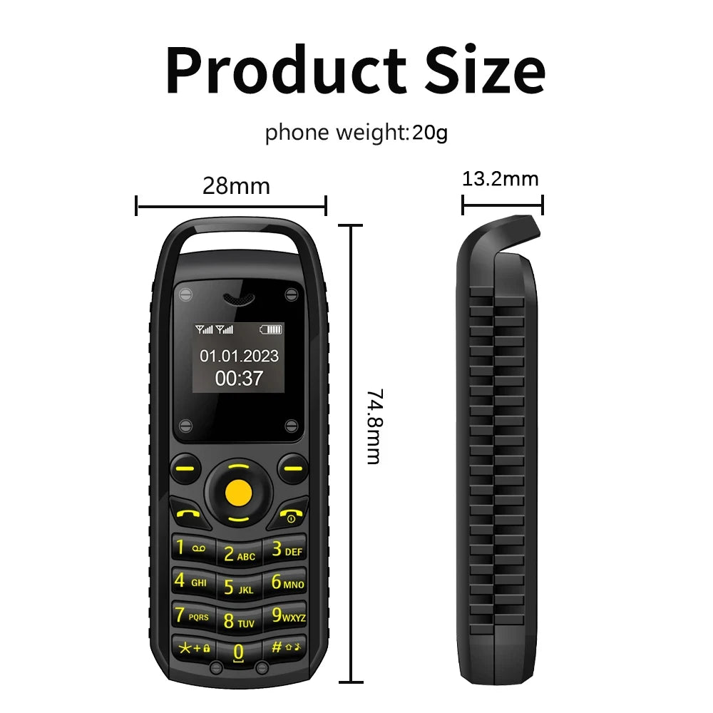 UNIWA Super Mini 0.66 Inch 2G Mobile Phone B25 Wireless Bluetooth Earphone hand free Headset Unlocked Cellphone Dual SIM Card