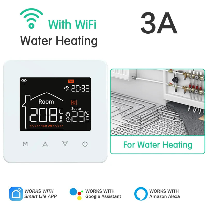 WiFi Smart Thermostat for Electric & Water Floor Heating | Tidesmit Water Heating 1 Tidesmit