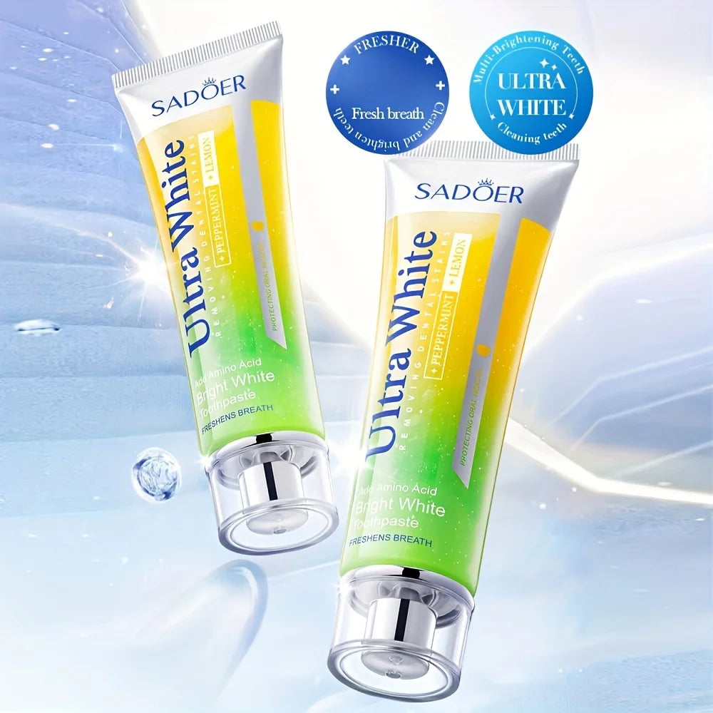 Tidesmit Lemon Mint Whitening Toothpaste for natural teeth brightening and fresh peppermint breath