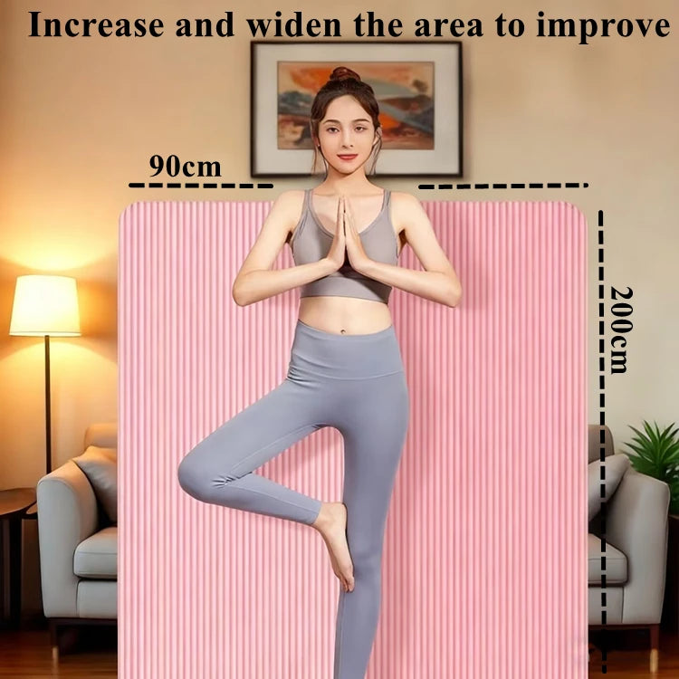 200/185×80/90cmYoga Mat Travel Fitness Exercise 10mm Thicknesses for Yoga Pilates Floor Workouts Thicken Widen Moisture-proof