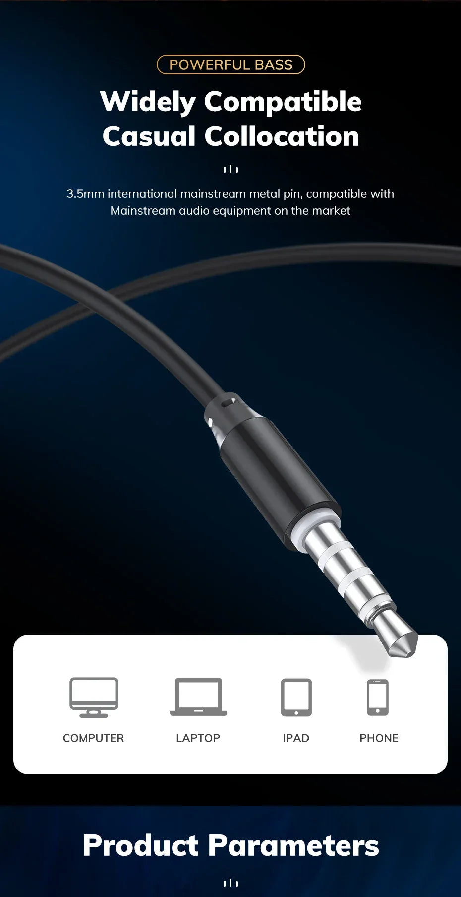 Wired In-Ear Headphones with Mic HiFi Sound by Tidesmit Tidesmit