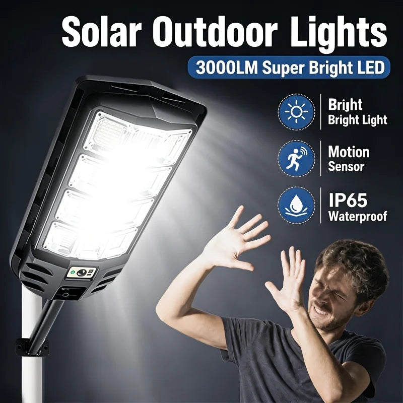 New High-brightness Solar Light With Motion Sensor, Auto On And 3 Lighting Modes. IP65 Waterproof, 10+ Hours Runtime, Ideal For Garage, Parking Lot And Emergency Lighting. Great Birthday Gift For Family And Friends.