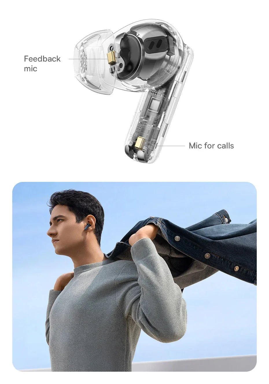 Baseus Bowie M2s ANC Earphone Bluetooth 5.3 Hybrid -48dB Noise Cancellation Wireless Headphone Support 3D Spatial Audio Earbuds Tidesmit