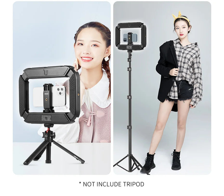 Bi-Color LED Ring Light for Video - Adjustable Dimmable Vlog Rig Tidesmit