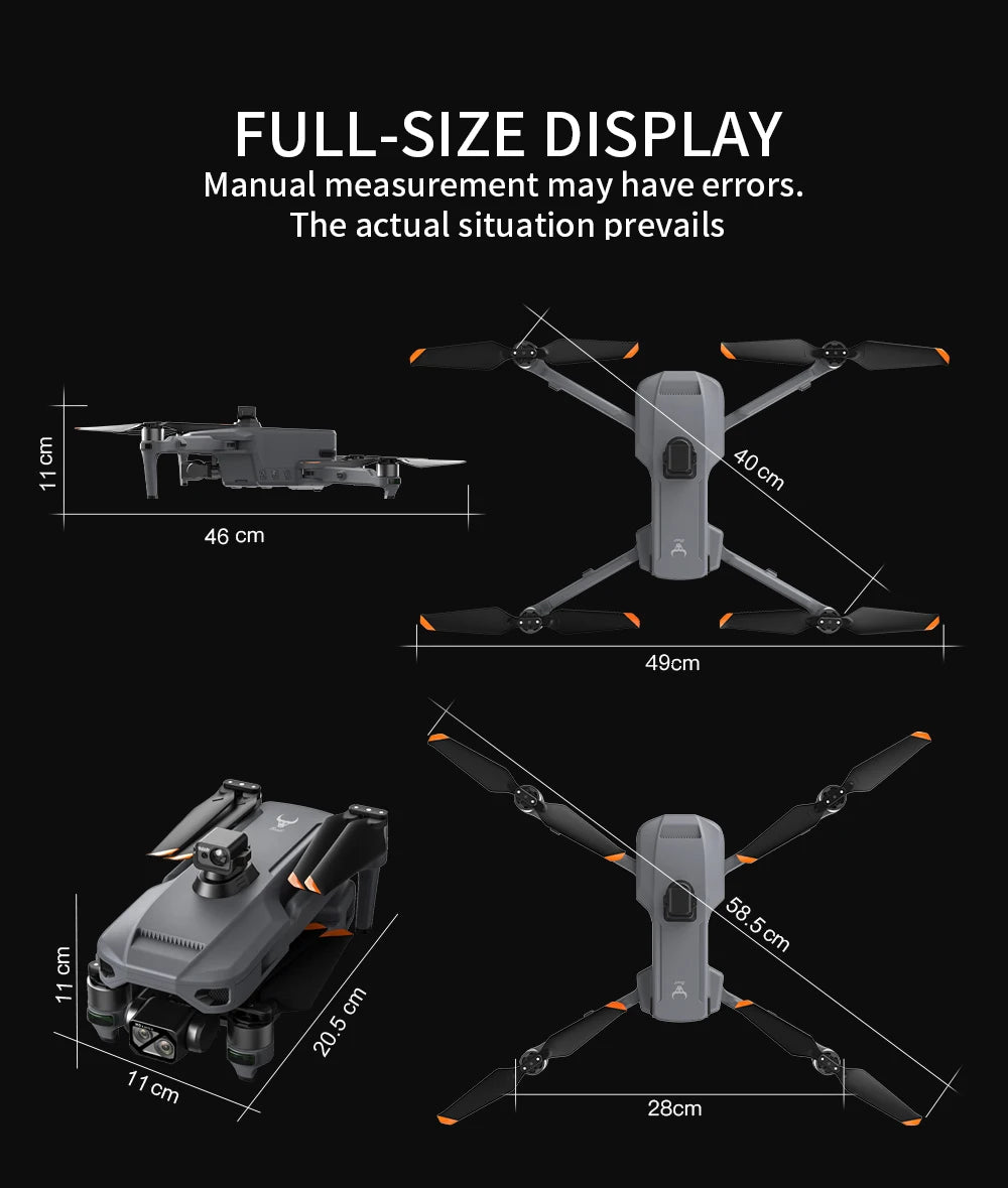 4K GPS Drone with Obstacle Avoidance - Foldable Quadcopter SG909 MAX Tidesmit