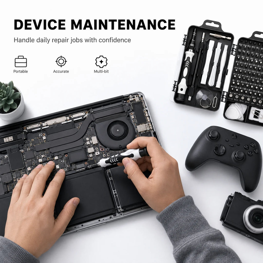 115 In 1 Precision Magnetic Screwdriver Set Electronics Repair Tool Kit For Phone Laptop Game Console Watch