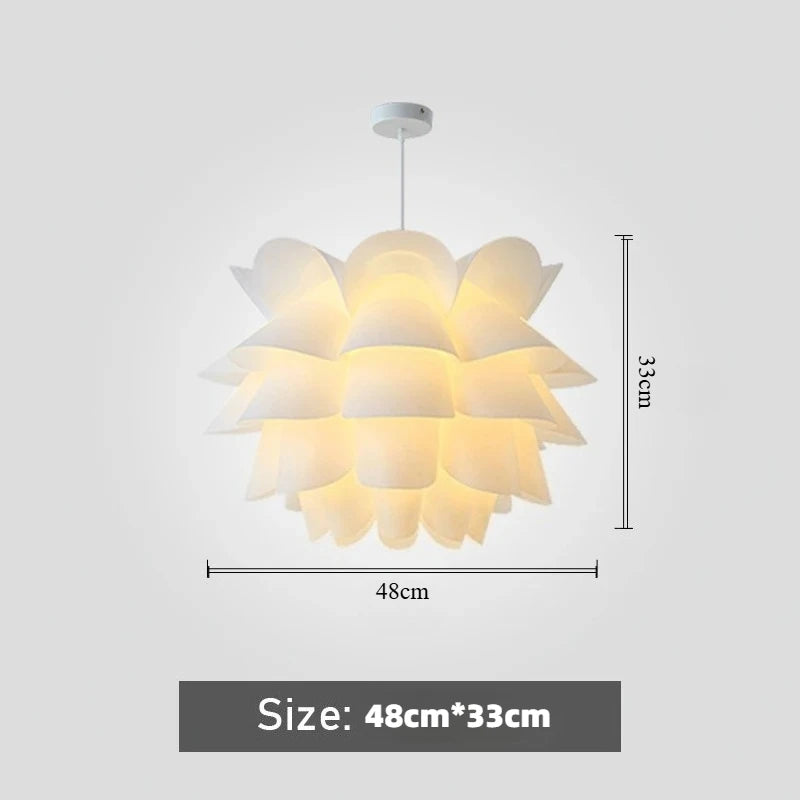 Lotus Ring Light LED Pendant Lamp for Minimalist Dining Rooms w48cm h33cm Tidesmit