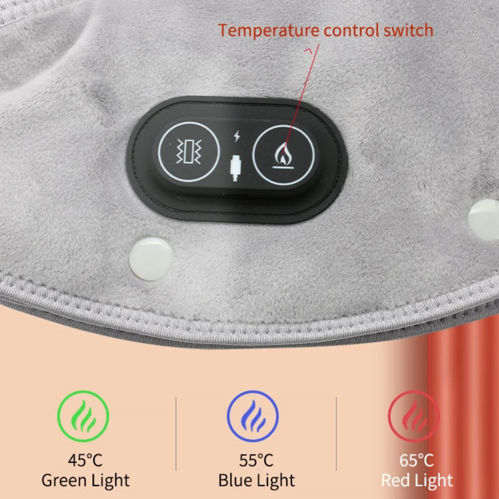 Electric Heating Shoulder Neck Wrap with Vibration Therapy Fascia Gun Tidesmit
