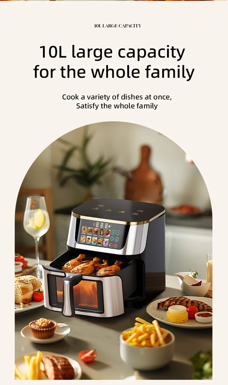Professional 12L 15L Digital Air Fryer Oven Stainless Steel Smart Multi Functional Large Capacity Commercial No Oil 2025 New