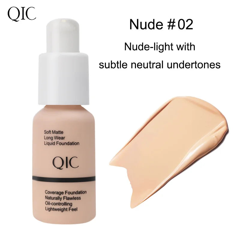 Tidesmit liquid foundation texture close-up featuring long lasting oil-control matte finish face makeup