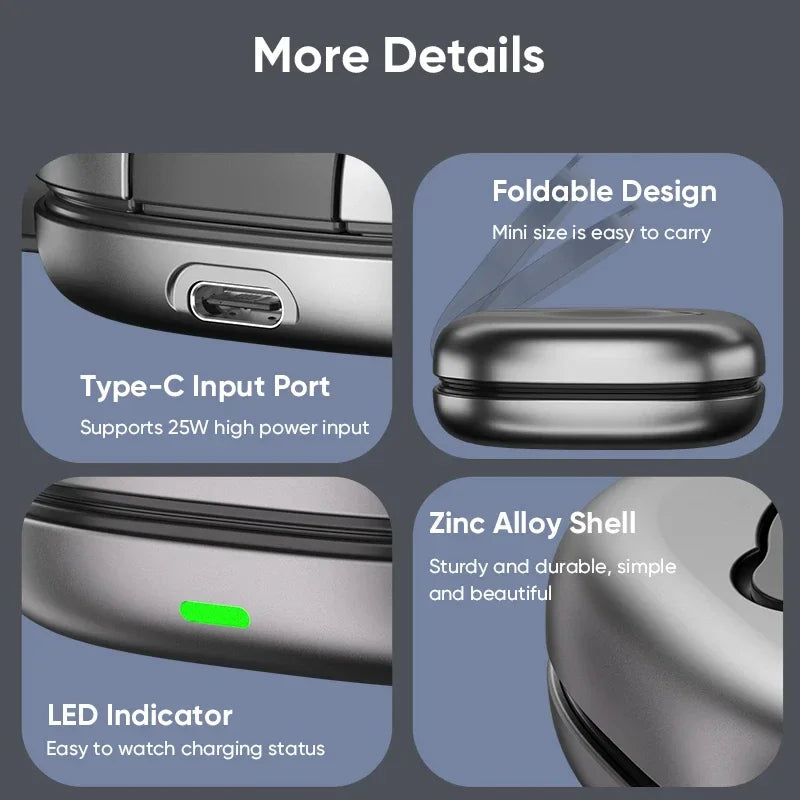 3-in-1 Wireless Charger | Qi Certified Foldable MagSafe Dock YW10 Tidesmit