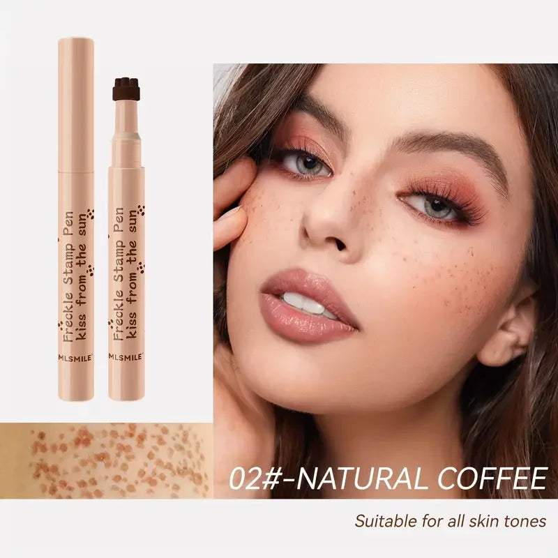 Tidesmit waterproof long-lasting fake freckles stamp pen in a detailed close-up shot for natural face makeup