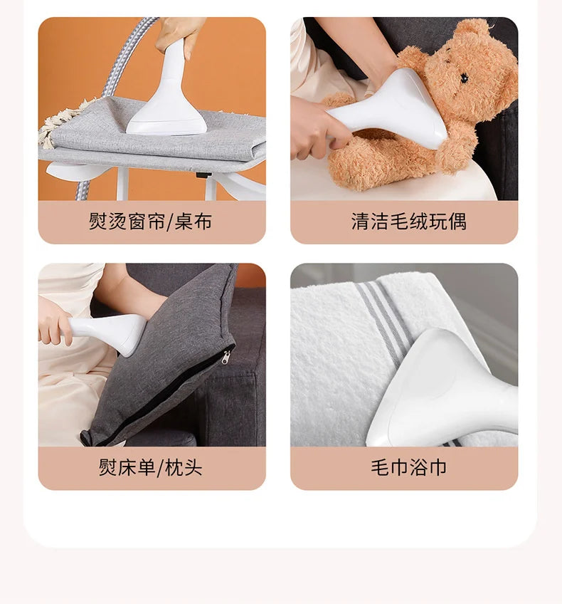 Tidesmit 2.5L portable handheld garment steamer, 1800W double-bar vertical steam iron for home laundry care.