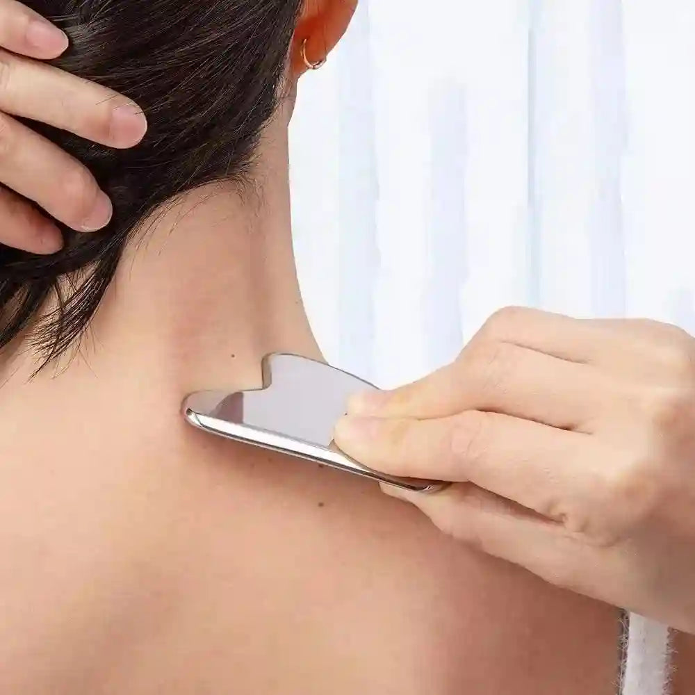 Stainless Steel Gua Sha Face Massager - Ergonomic Heart Shape Tool Eye Massage Instrument Tidesmit