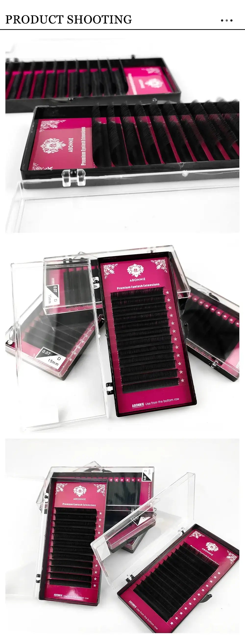Abonnie Classic Eyelashes Extensions Individual Volume Lashes Fluffy Ultra Soft Eyelash Extensions False Eyelashes Tidesmit
