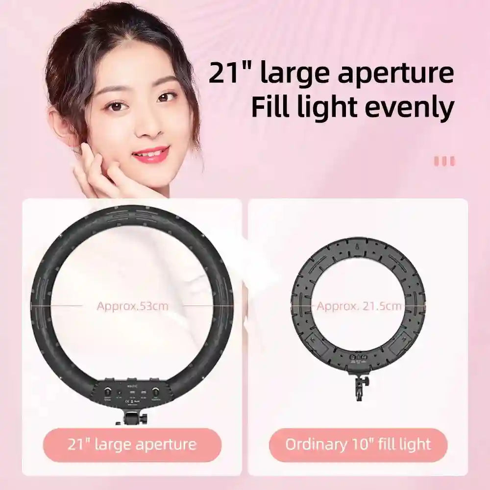 21-Inch LED Ring Light with Adjustable Color Temperature and Tripod Kit Tidesmit