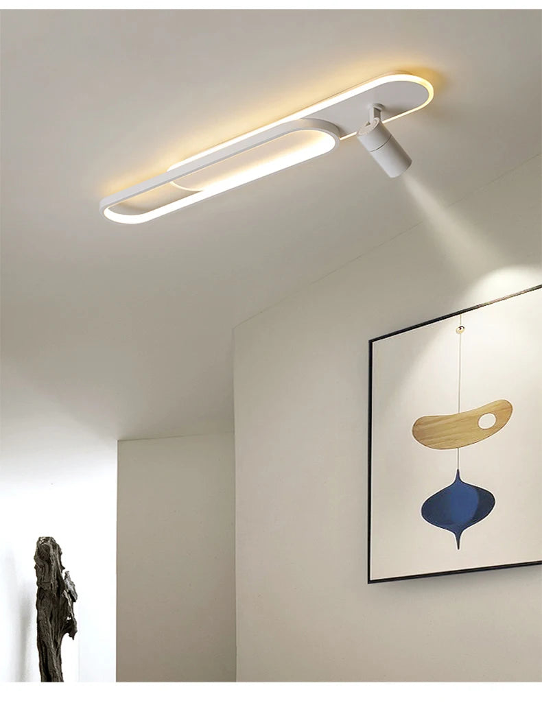Simple Led Ceiling Lights With Spotlight Modern Bedroom Study Room Black White Gold Ceiling Lamp Home Indoor Decor Lighting Lamp