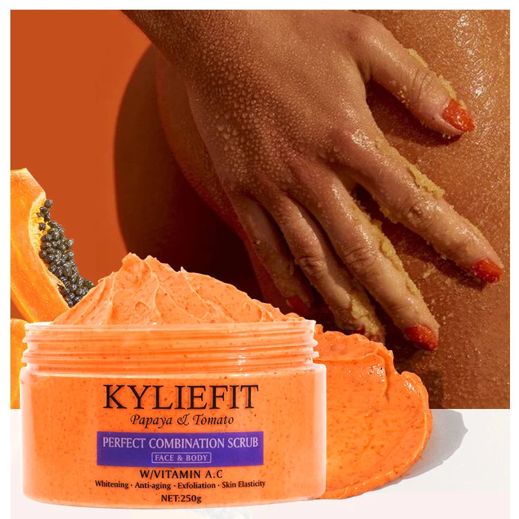 Papaya Tomato Body Scrub 250g | Natural Exfoliating Treatment by Tidesmit Scrubs Treatments Tidesmit