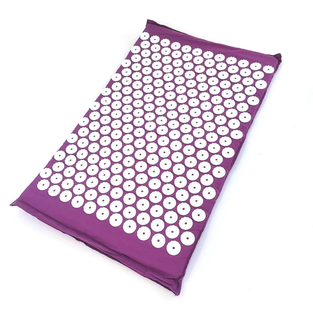Acupressure Mat and Pillow Set | Targeted Muscle Relief & Recovery Back Massage Instrument Mat-Purple Tidesmit