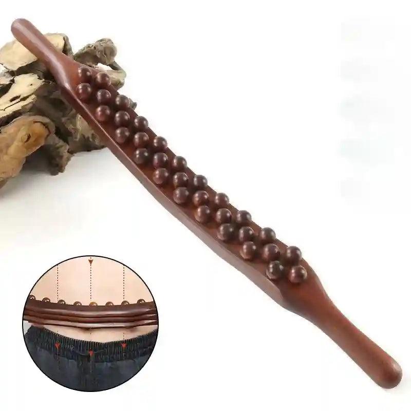 Back Massage Stick 37-Bead Gua Sha Tool for Deep Tissue Relief Back Massage Instrument Tidesmit