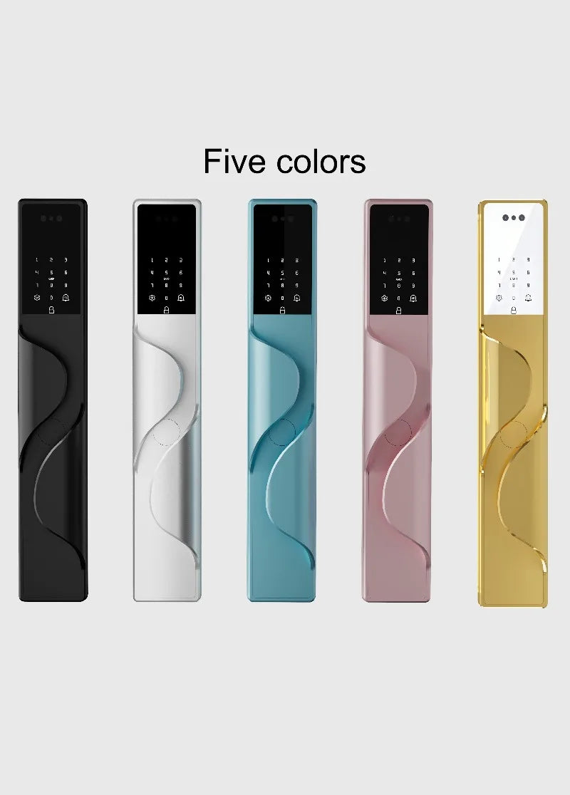 Tuya App Security Lock, Waterproof Smart Door Locks with 3D Face & Palm Recognition Camera Video, Smart Lock Suitable for Israel