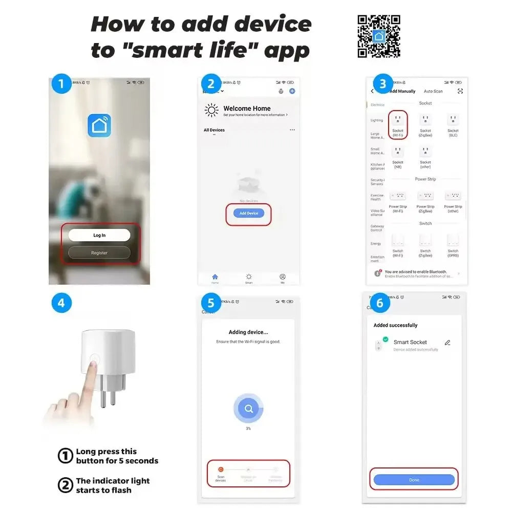 Smart Wifi Plug US Standard with Remote App Control for Alexa and Google Tidesmit