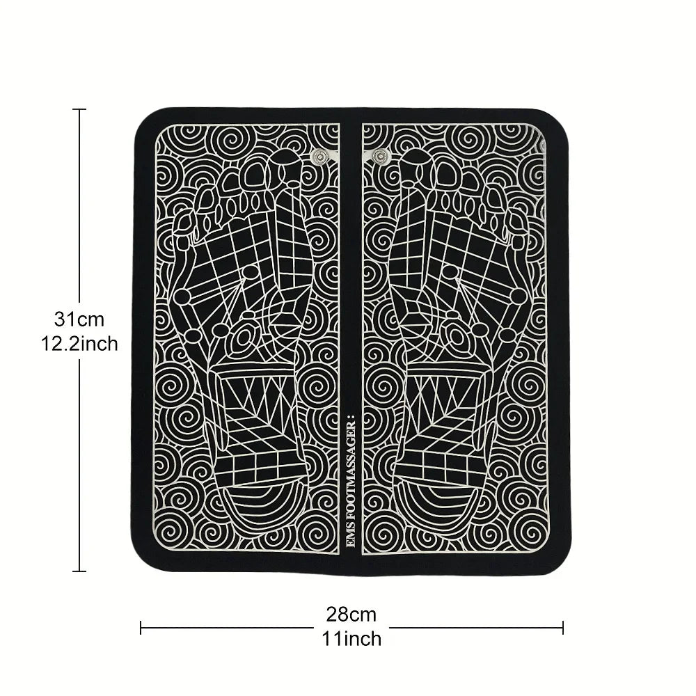 Electric Foot Massage Mat | 8 Modes & 19 Levels | Black Tidesmit Body Shaping Massage Equipment Tidesmit