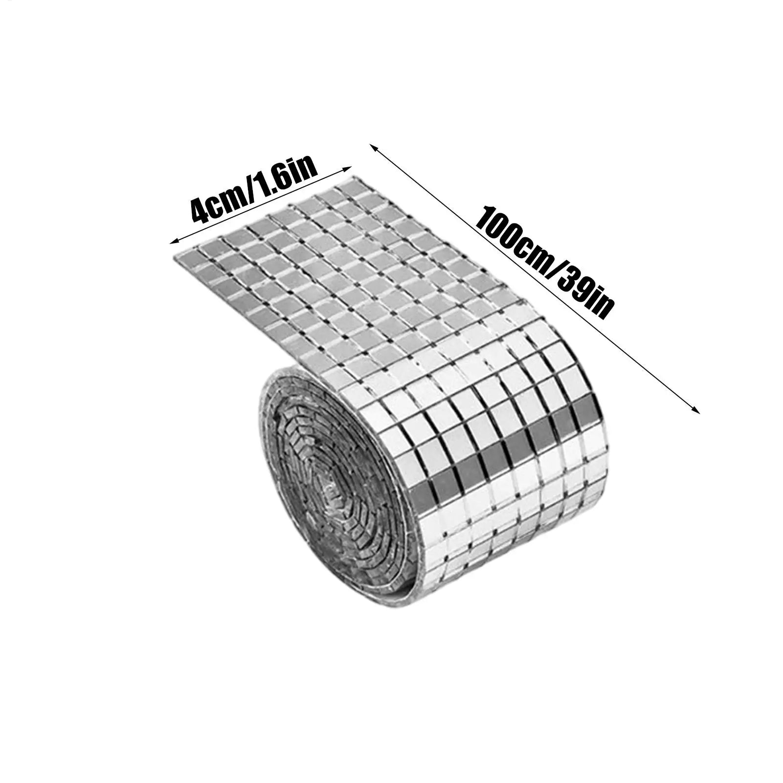 Disco Ball Tiles 1600Pieces 5mm Self Adhesive Square Mosaic Mirror Glass Stickers Home Wall Kitchen Party Decor
