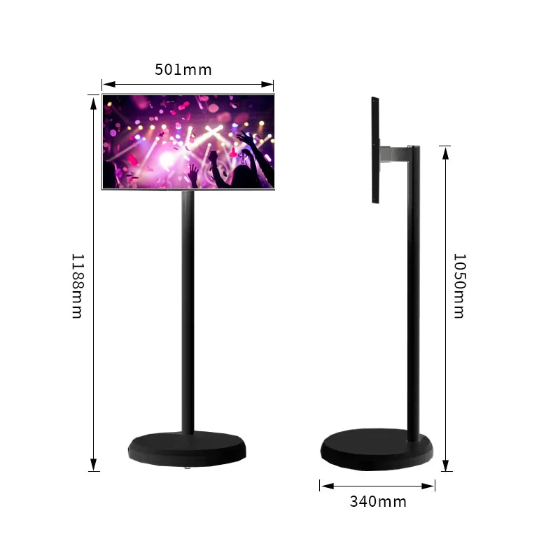 21.5 Inch Portable Smart TV 8-Core CPU Android OS LED Touch Screen Built-In Speaker Mobile Monitor Rotatable Touch Screen TV