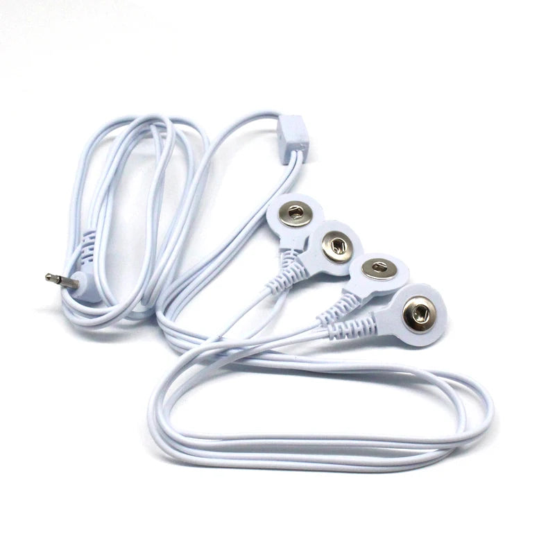 TENS Unit Lead Wire 2-Way or 4-Way Electrode Cable for Electric Massager Body Shaping Massage Equipment Tidesmit