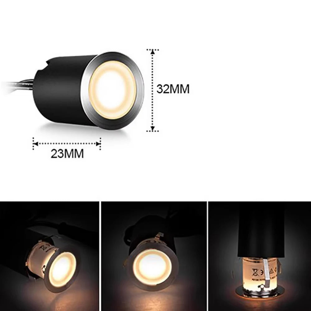 6pcs 8pcs Solar LED Deck Light Waterproof Underground Lamp Garden Buried Lamp Outside Recessed Stair Lamp Floor Wall Spotlight