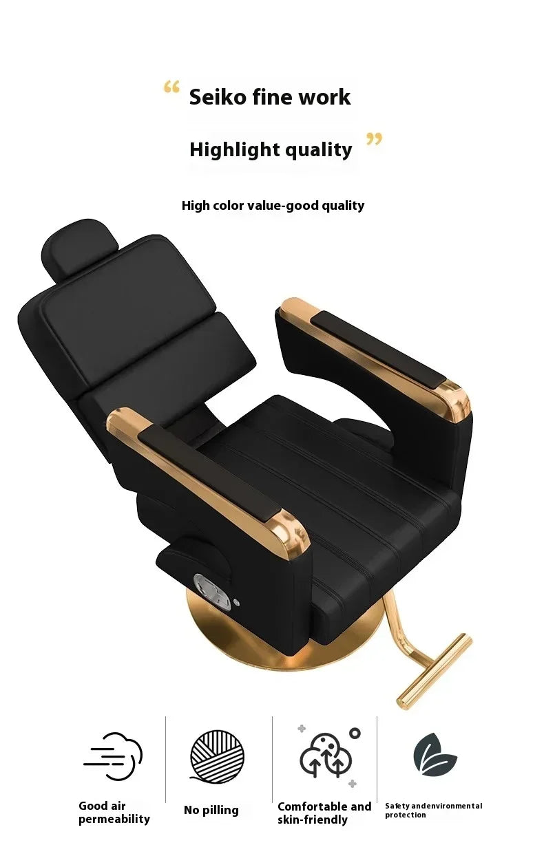 Barber Shop Hydraulic Chair: 360-Degree Swivel Salon Seating Massage Chairs Tidesmit