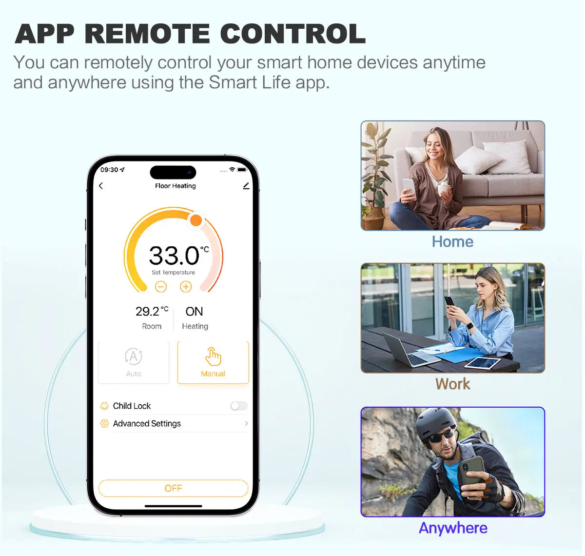 Tuya WiFi Smart Thermostat Water Gas Boiler RF433 Wireless Temperature Controller Socket Receiver Voice Alexa Google Home Alice