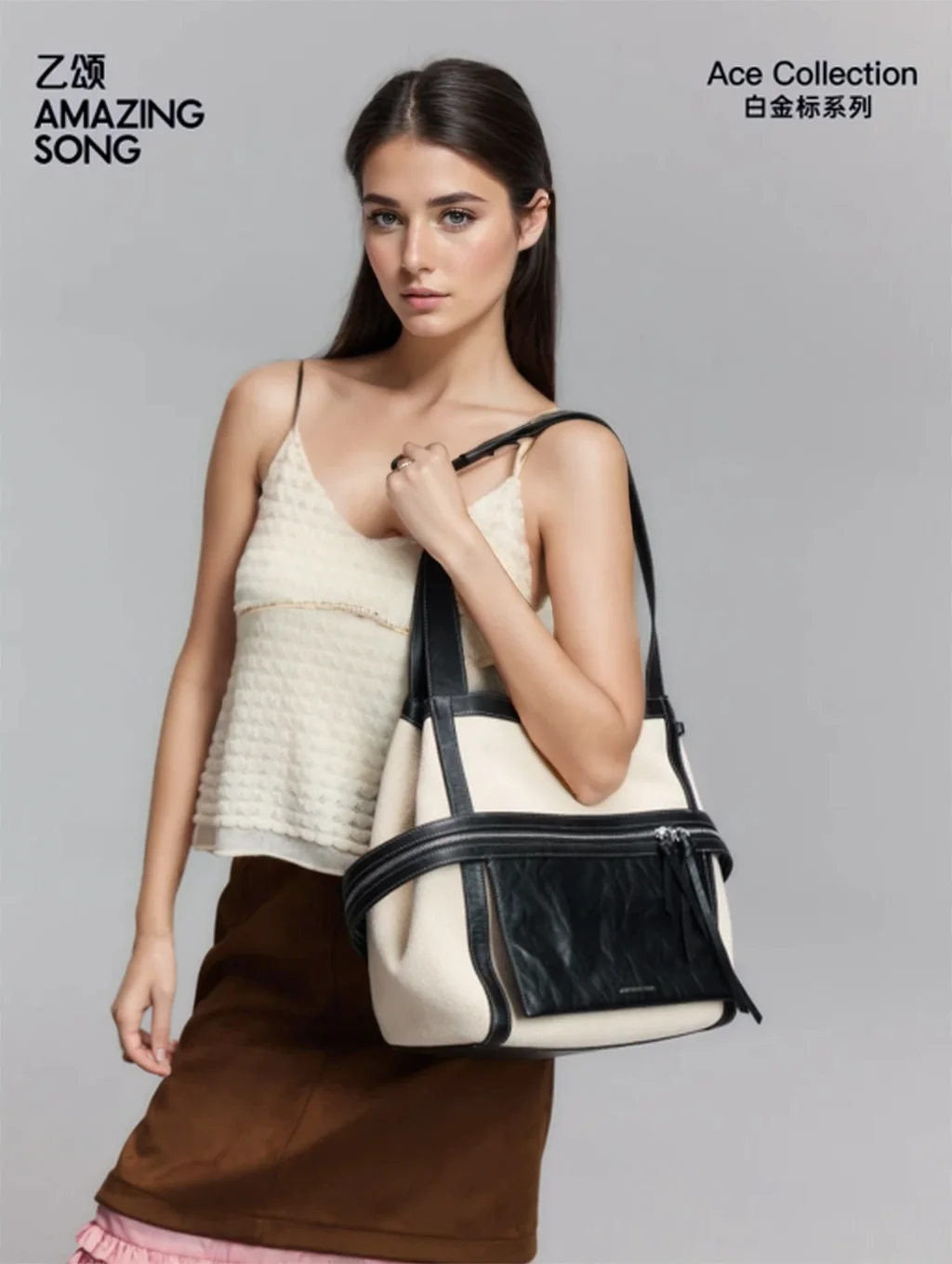 Amazing Song Original Design Cheese Roll Tote Bag Woven Family Shoulder Bag Fashion For Women