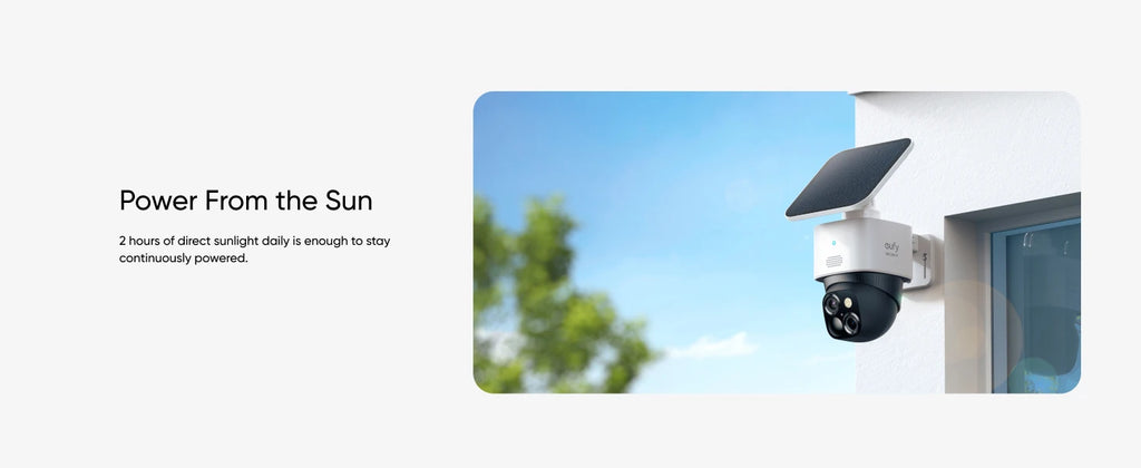 Renewed eufy Security SoloCam S3(S340), Solar Security Camera, Wireless Outdoor Camera, 360 Degree Pan & Tilt Surveillance