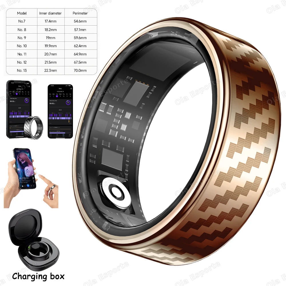 2025 Smart Ring Call Alert, Message Notification, Hand Gestures Control, Health Manager, IP68 5ATM Waterproof Ring For Men Women