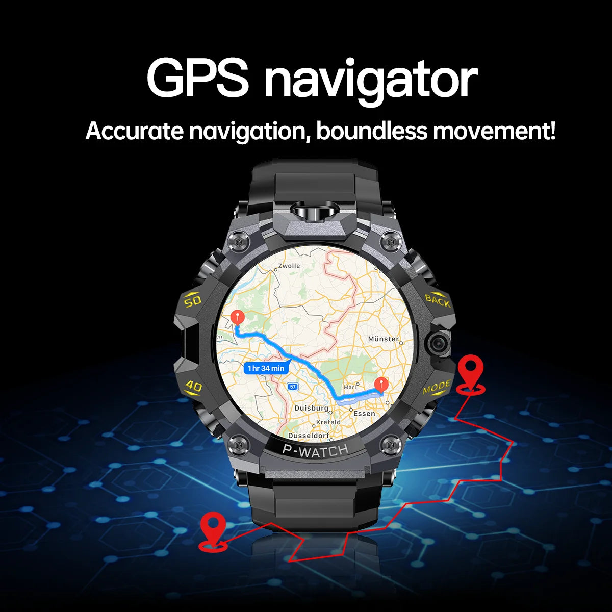 Q668 Smartwatch Android 10.0 1.95inch Amoled 720*720 5G Cellular Version Smart Watch With 800W Dual Camera GPS WIFI 5G Sim Card