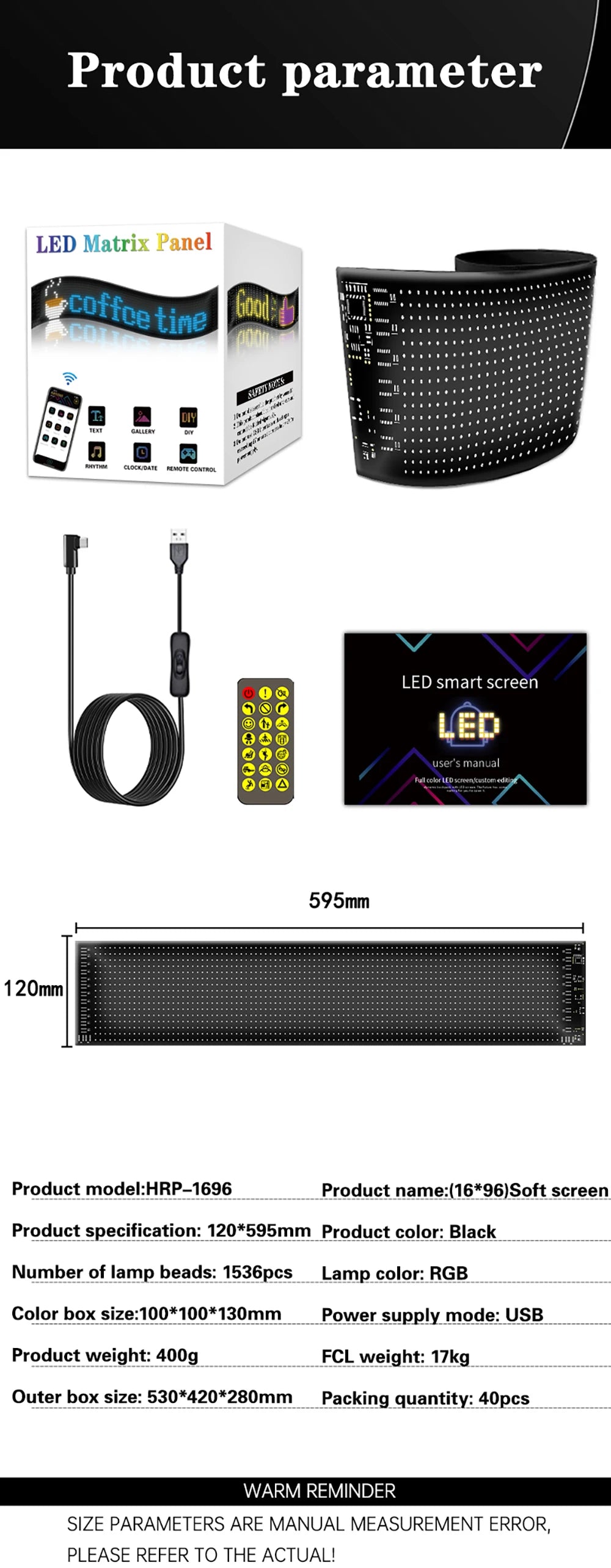 Programmable Car LED Matrix Panel | Flexible DIY Display Sign - Tidesmit Tidesmit
