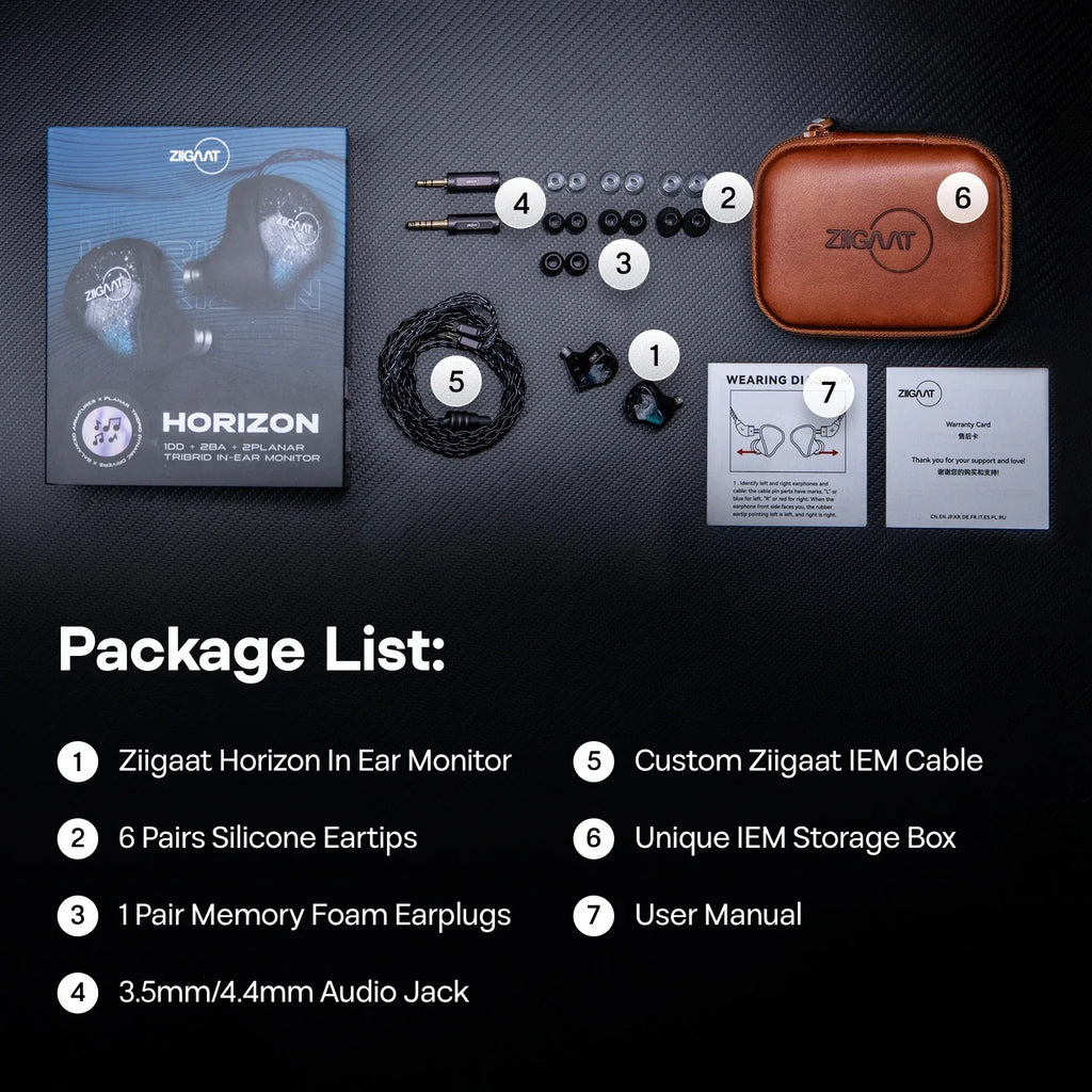 ZiiGaat Horizon Hybrid 5-Driver IEM Earphones by Tidesmit Tidesmit