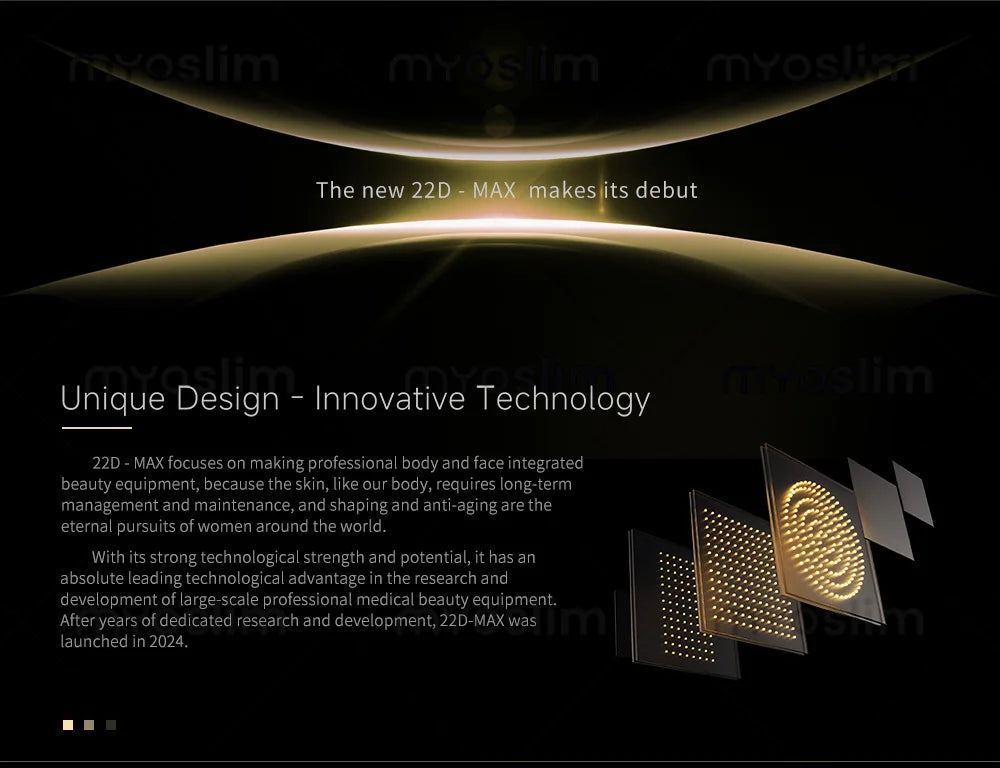 22D MAX HIFU beauty device for professional facial tightening, body slimming, and fat reduction technology.