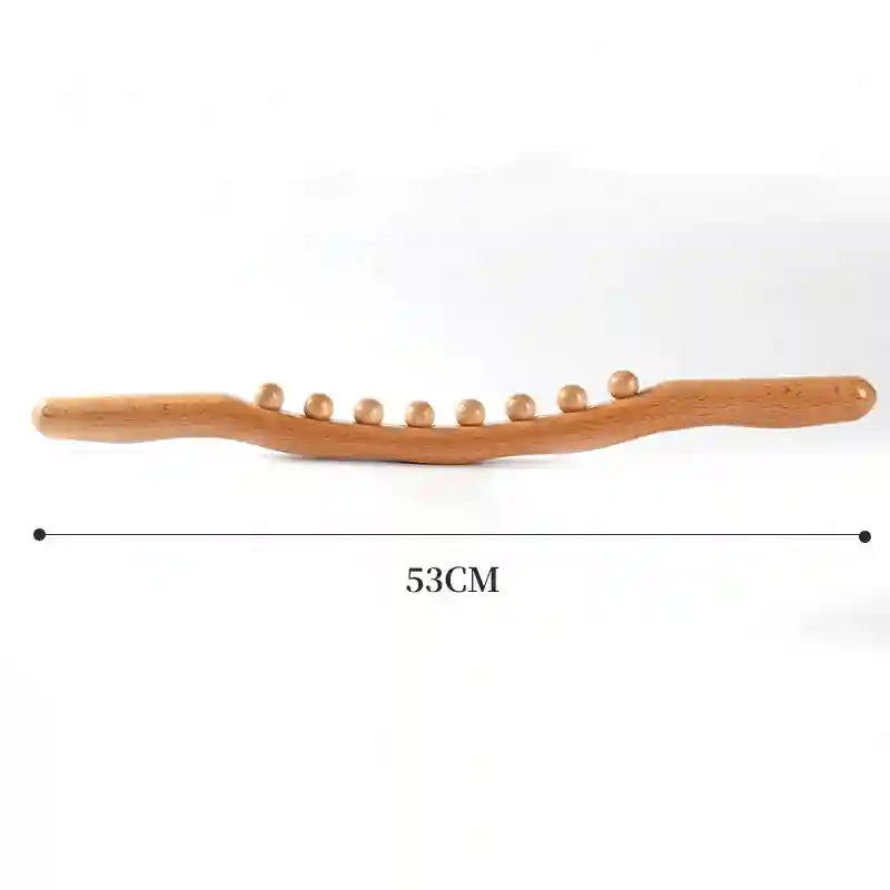 Massage Stick for Back Therapy | Wooden Gua Sha Muscle Relief Roller Massage Roller natural 8 beads China Mainland Tidesmit