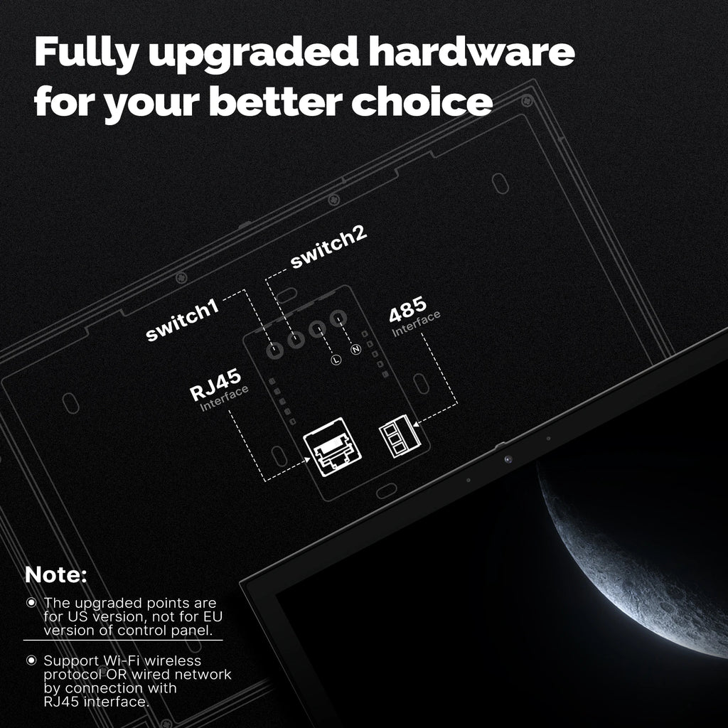 TUYA Smart Home Panel, 10.1" Touch Screen, Built-in Zigbee & Bluetooth Gateway, Intercom Compatible, by MOES