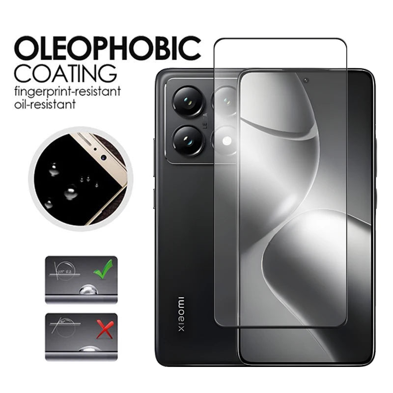 6in1 For Xiaomi 14T Pro Glass For Xiaomi 14T 15T Pro Tempered Glass Full Cover Screen Protector For Xiaomi 14T 15T Lens Film AE Tidesmit